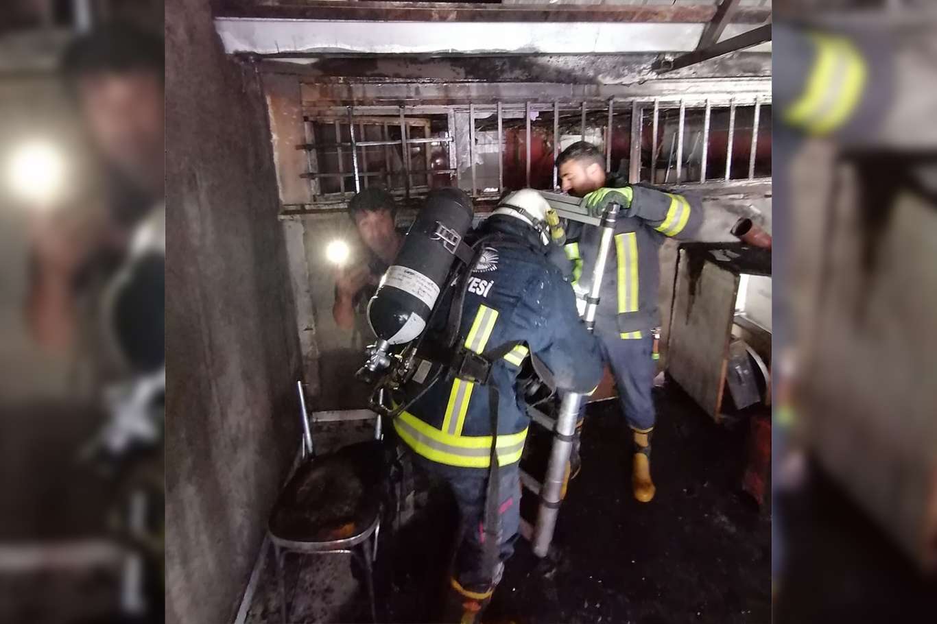İş yerinde çıkan yangın maddi hasara neden oldu